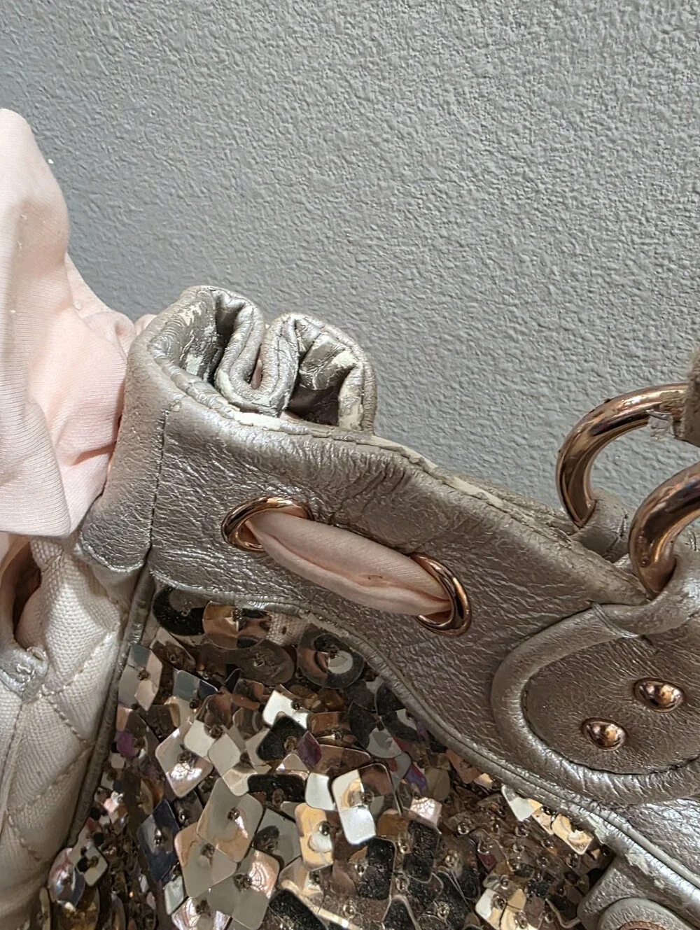 Vintage Juicy Couture Pink Sequin Tote Bag
